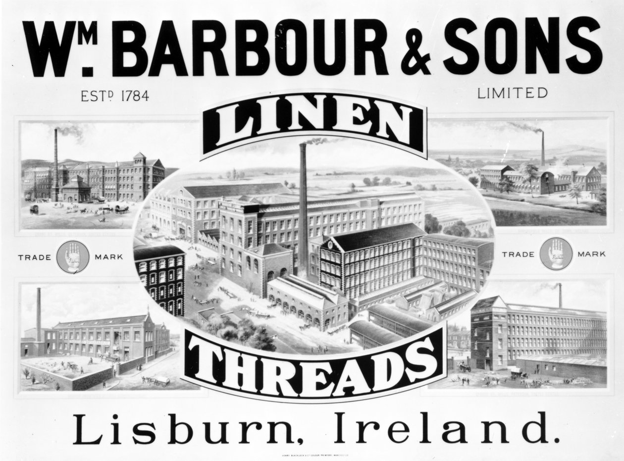 Anúncio para Wm. Barbour e filho (lito) de Irish School