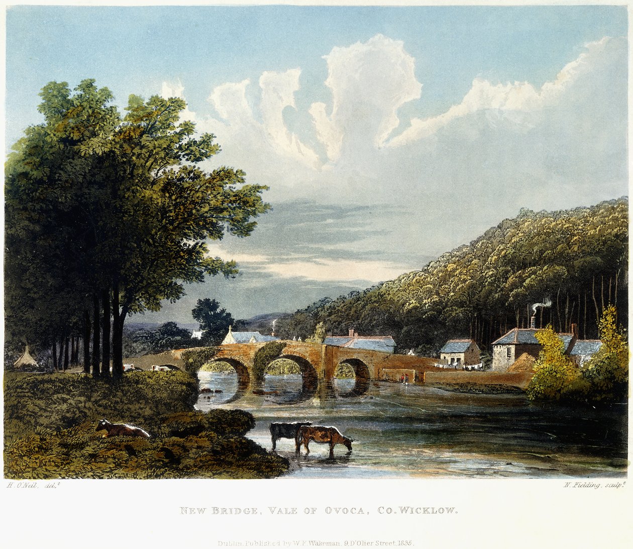 Ponte Nova, Vale de Ovoca, Co. Wicklow, 1835 de Irish School