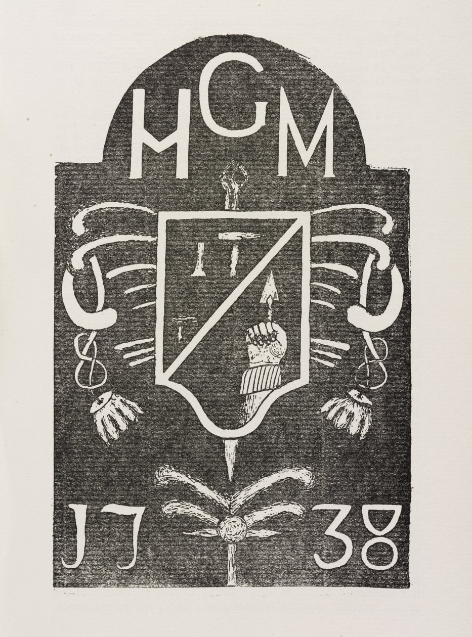 Esfregando uma pedra angular representando símbolos maçônicos, datada de 1738 de Irish School