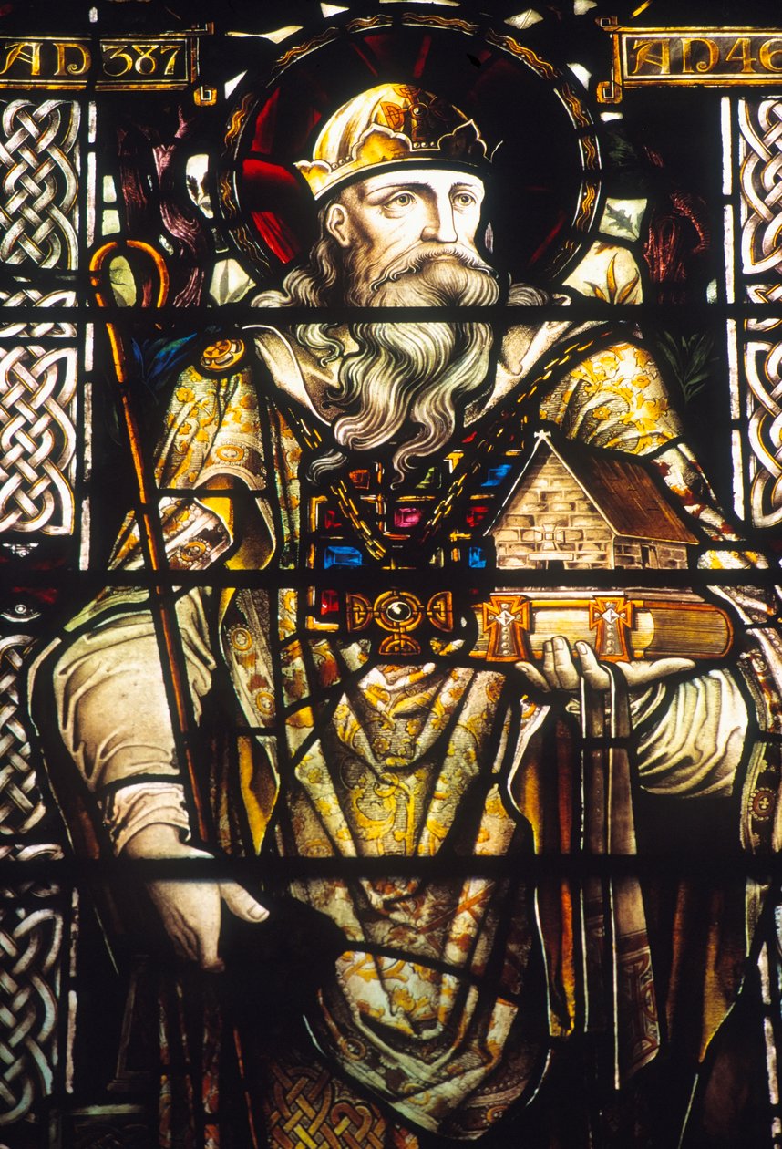 Vitral representando St. Patrick de Irish School