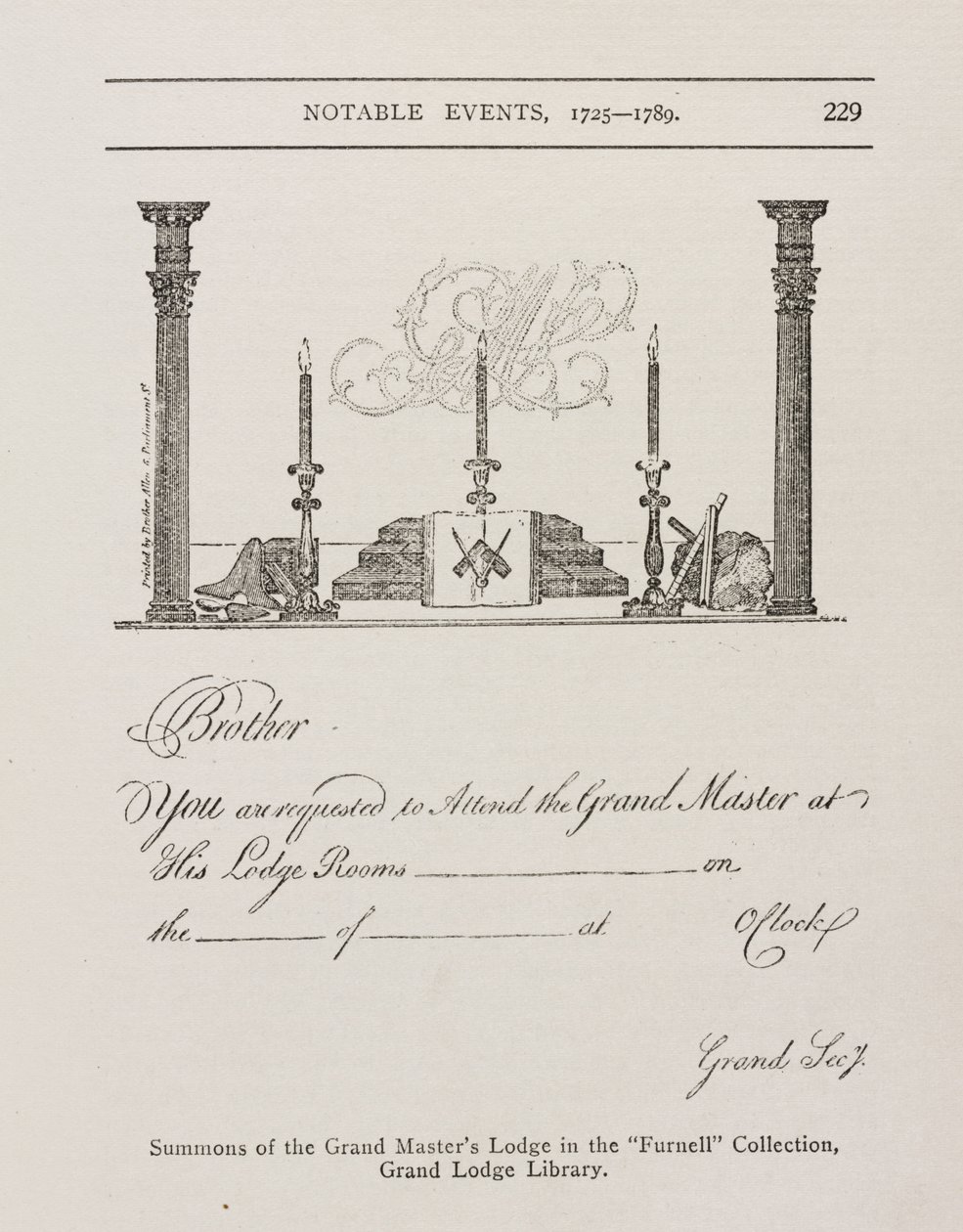 Convocação da Loja dos Grandes Mestres, meados dos anos 1700 de Irish School