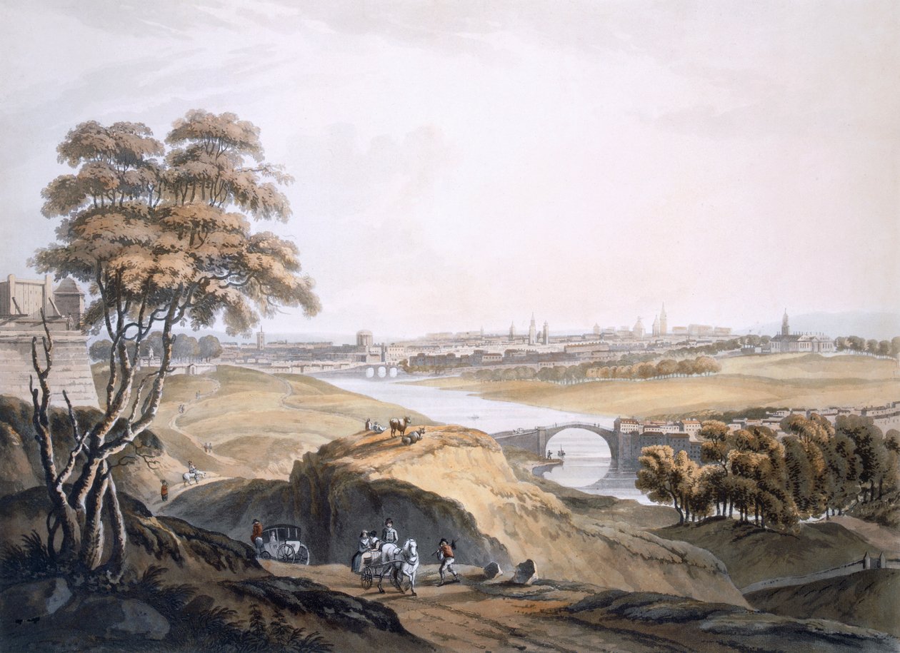 Vista de Dublin (wc no papel) de Irish School