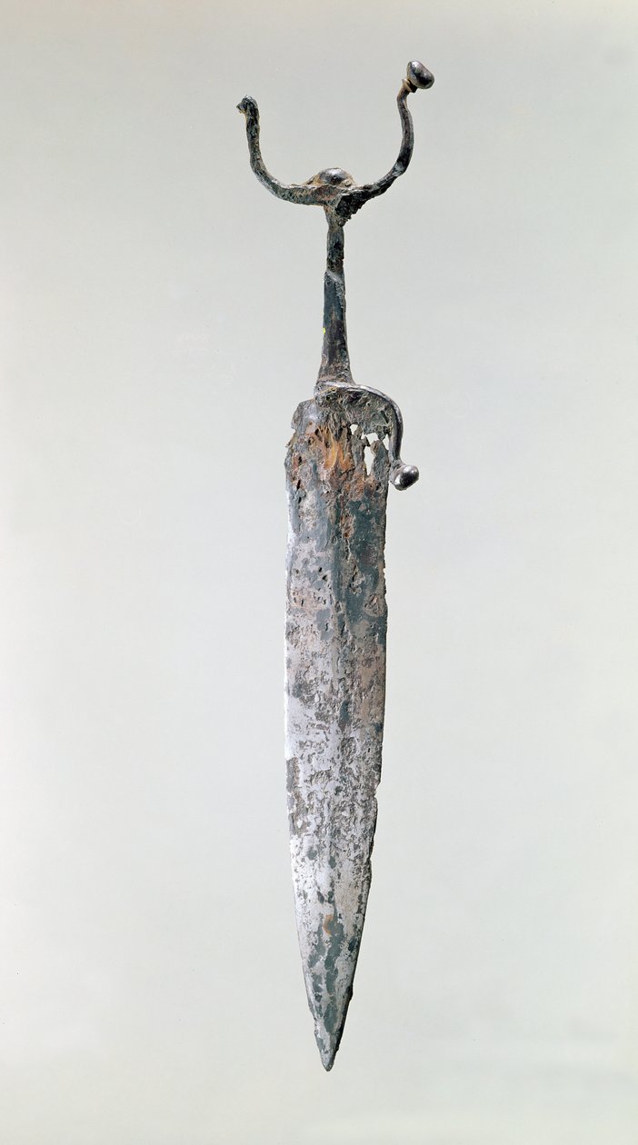 Adaga, Halstatt Culture, c.750-450 aC (ferro) de Iron Age
