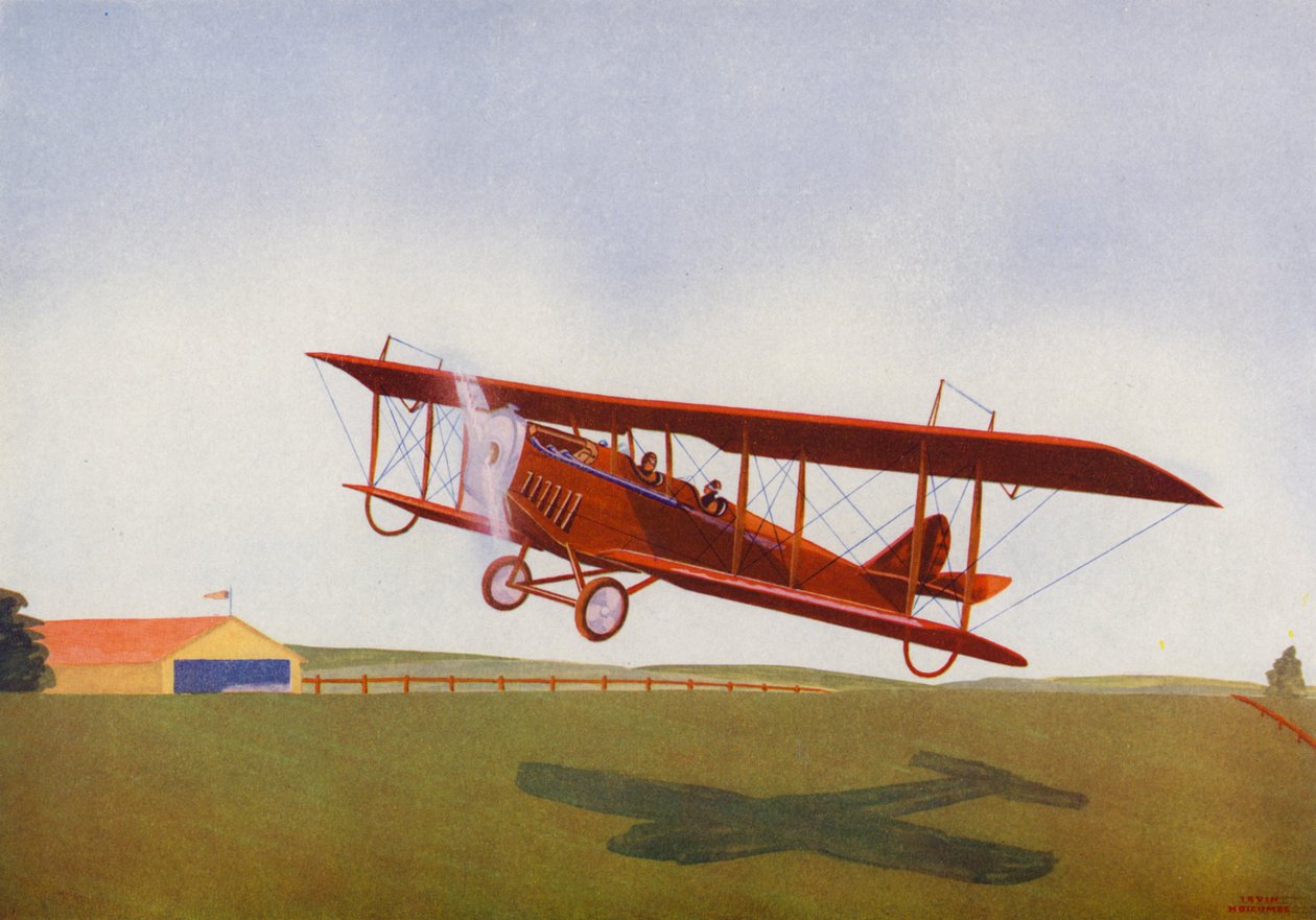 Curtiss JN4D, Jenny (litografia a cores) de Irvin L. Holcombe