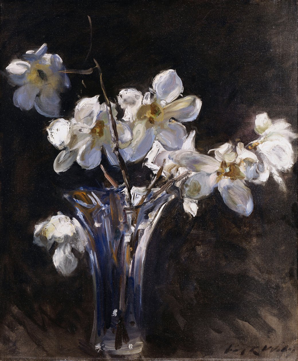Magnólias num vaso de Irving Ramsay Wiles