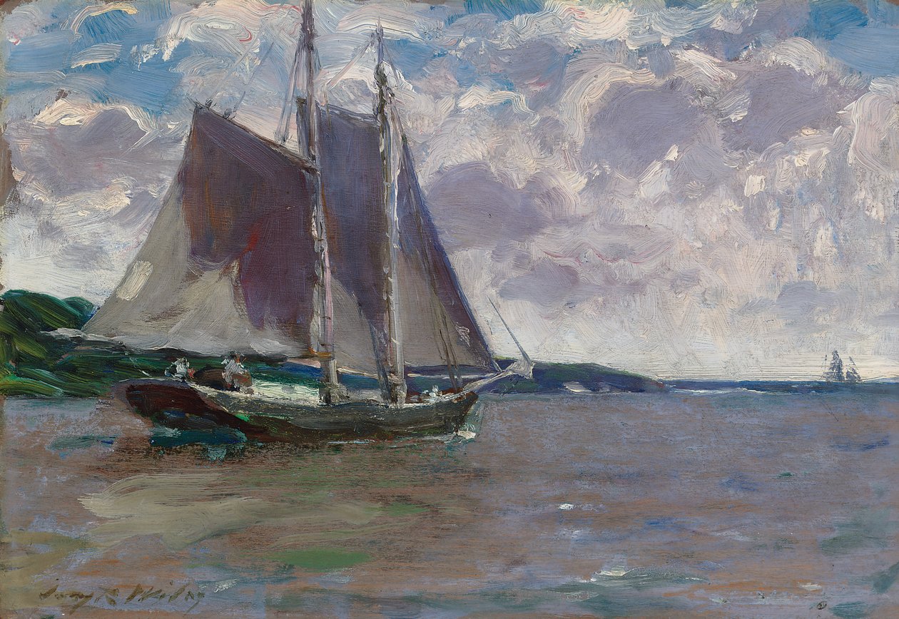Encadernação exterior (óleo sobre painel) de Irving Ramsay Wiles