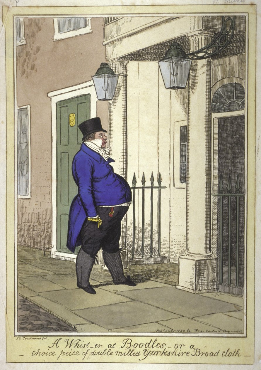 Boodle&39;s Club, 1820 (gravura colorida) de Isaac Cruikshank
