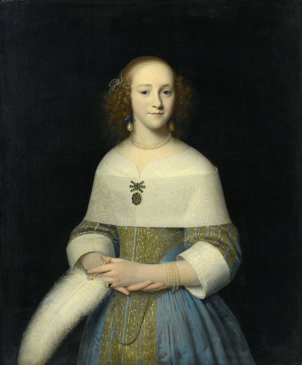 Retrato de uma jovem senhora, 1656 de Isaac Luttichuys