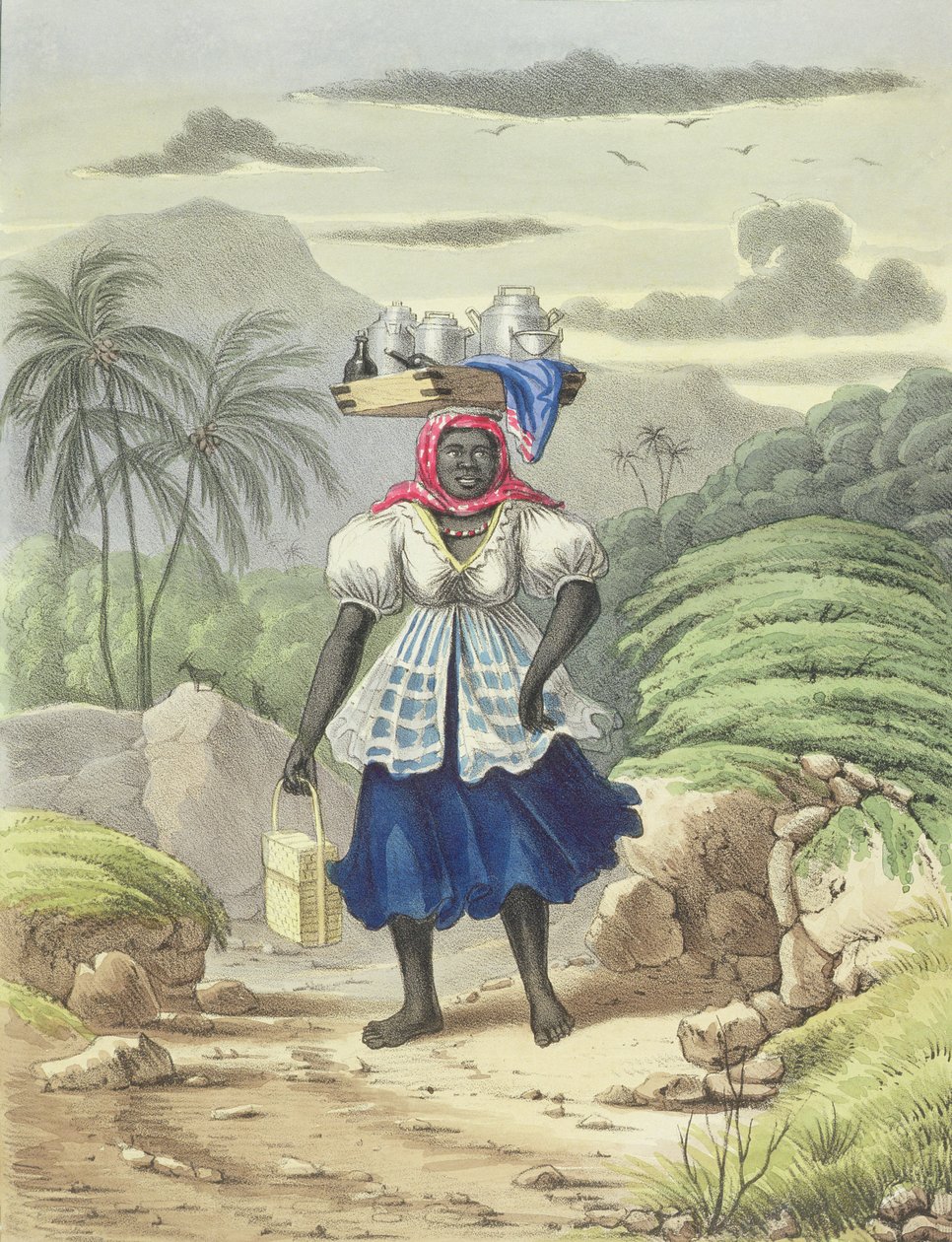 Milkwoman, prato 10 de &39;Sketches of Character ...&39;, 1838 de Isaac Mendes Belisario