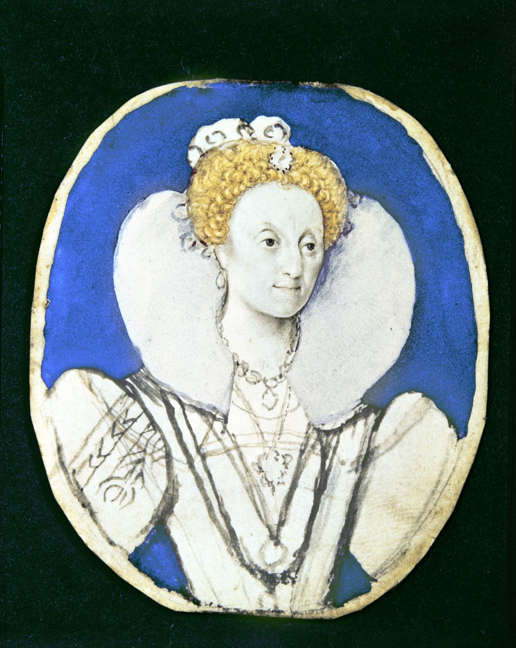 Retrato de Elizabeth I (wc em velino) de Isaac Oliver