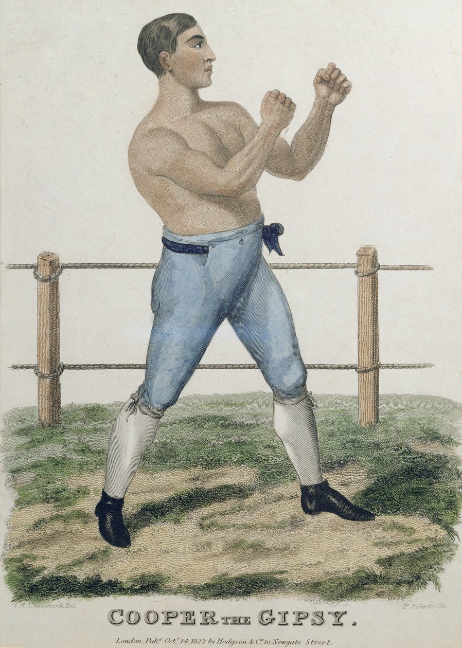 Cooper, o cigano, gravado por P. Roberts, publicado em 1822 de Isaac Robert Cruikshank