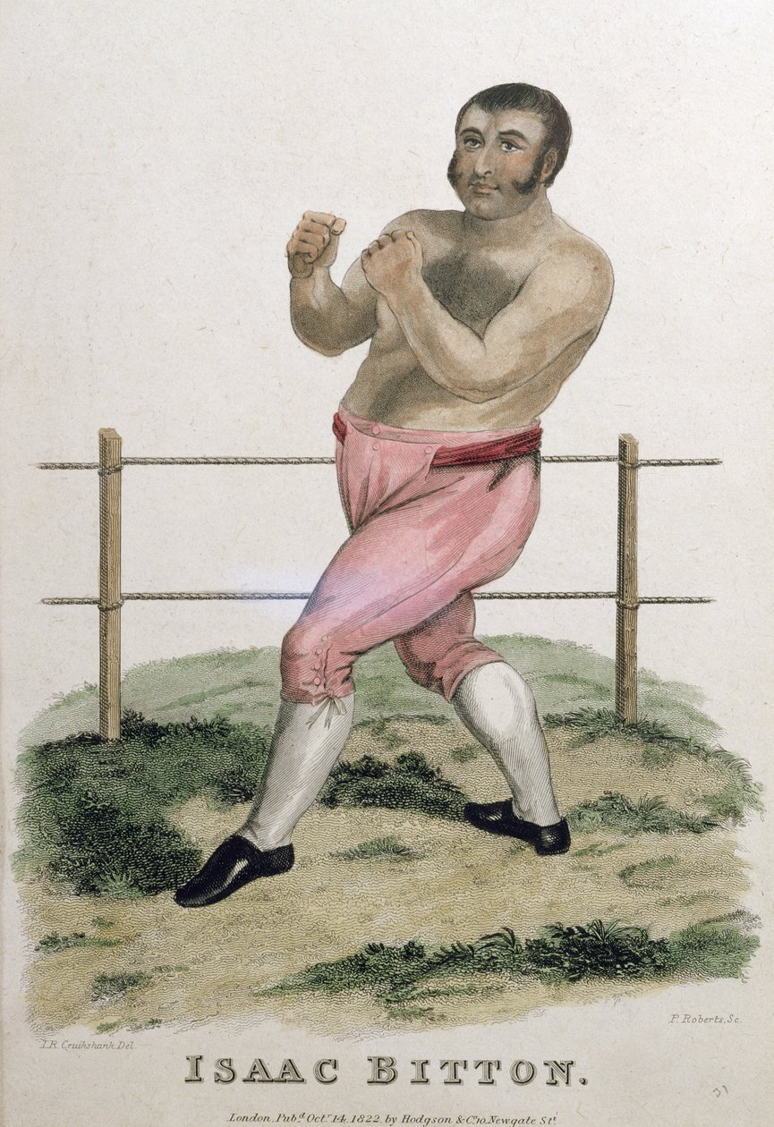 Isaac Bitton, gravado por P. Roberts, publicado em 1822 de Isaac Robert Cruikshank