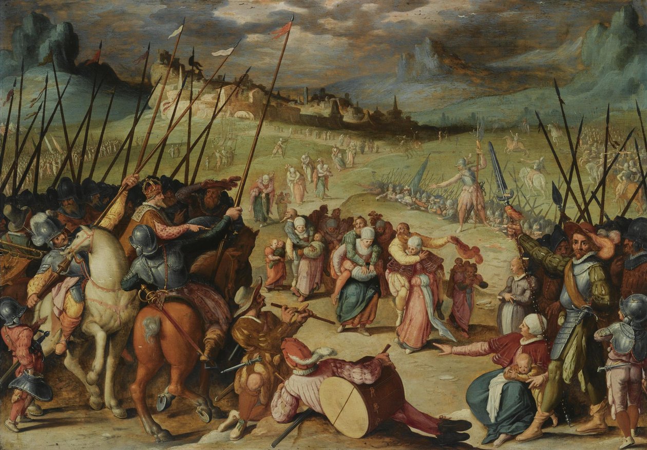 As esposas fiéis de Weinsberg de Isaac Claesz Swanenburgh