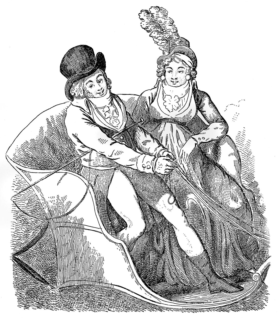 Um pintassilgo e sua amante, 1796. de Isaac Cruikshank