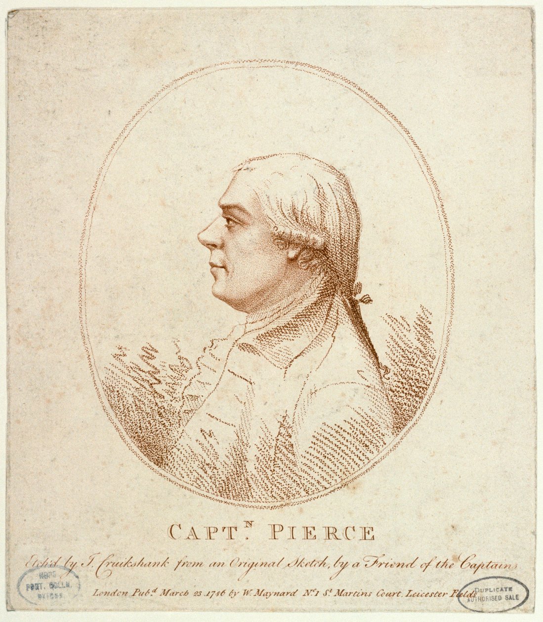 Capitão Richard Pierce de Isaac Cruikshank