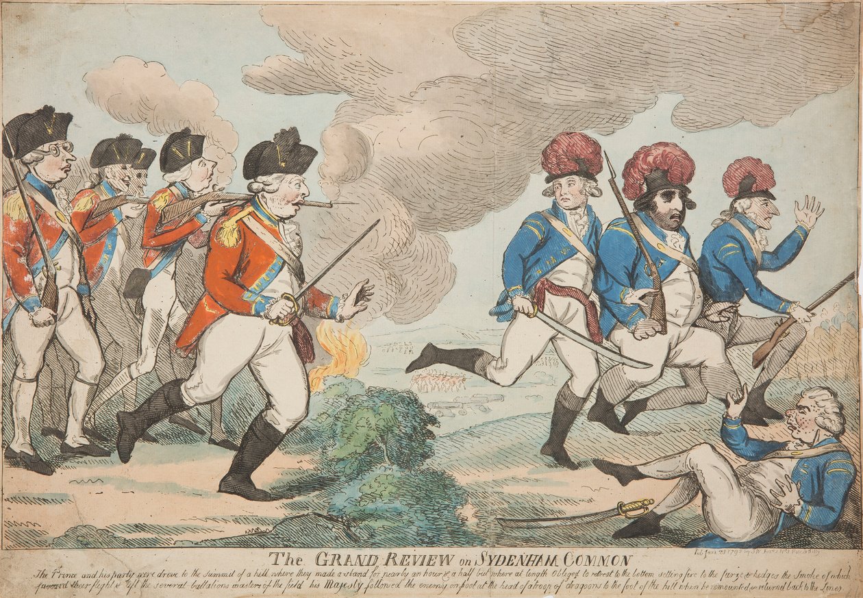 A Grande Revisão sobre o Sydenham Common de Isaac Cruikshank