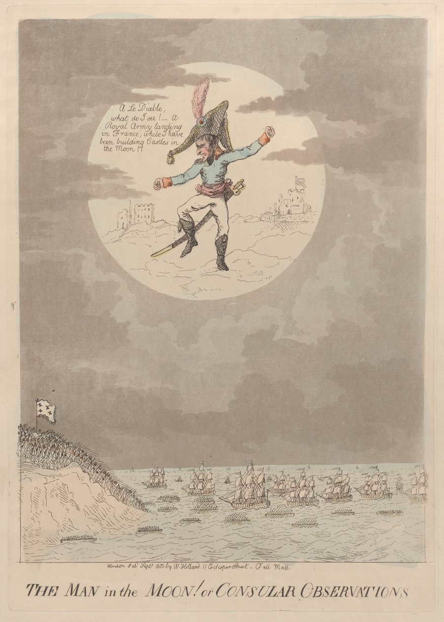 O Homem da Lua! ou Observações Consulares, setembro de 1803., setembro de 1803. de Isaac Cruikshank