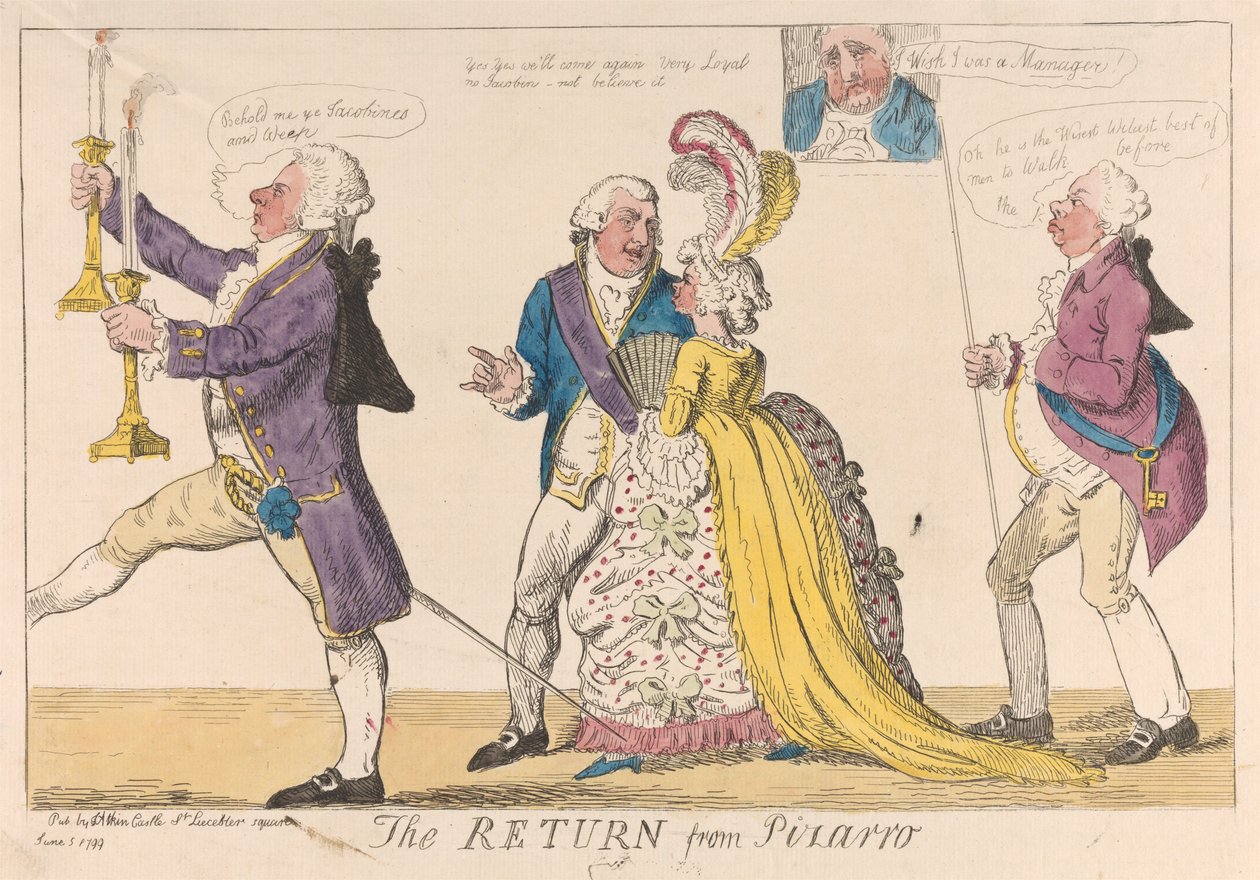 Die Rückkehr von Pizarro de Isaac Cruikshank
