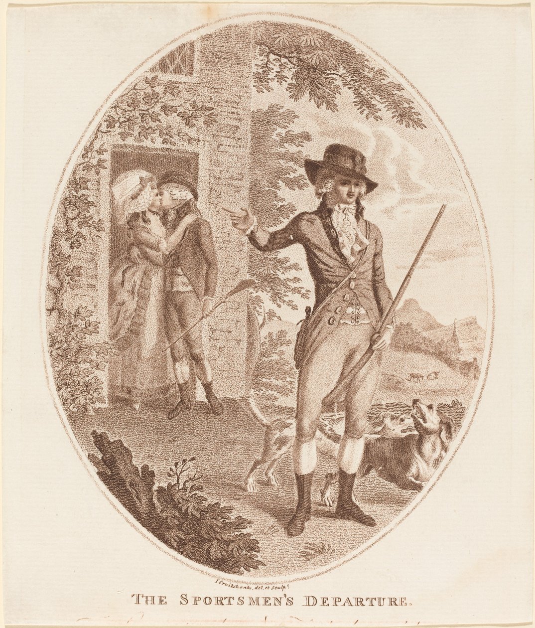 A partida dos desportistas de Isaac Cruikshank
