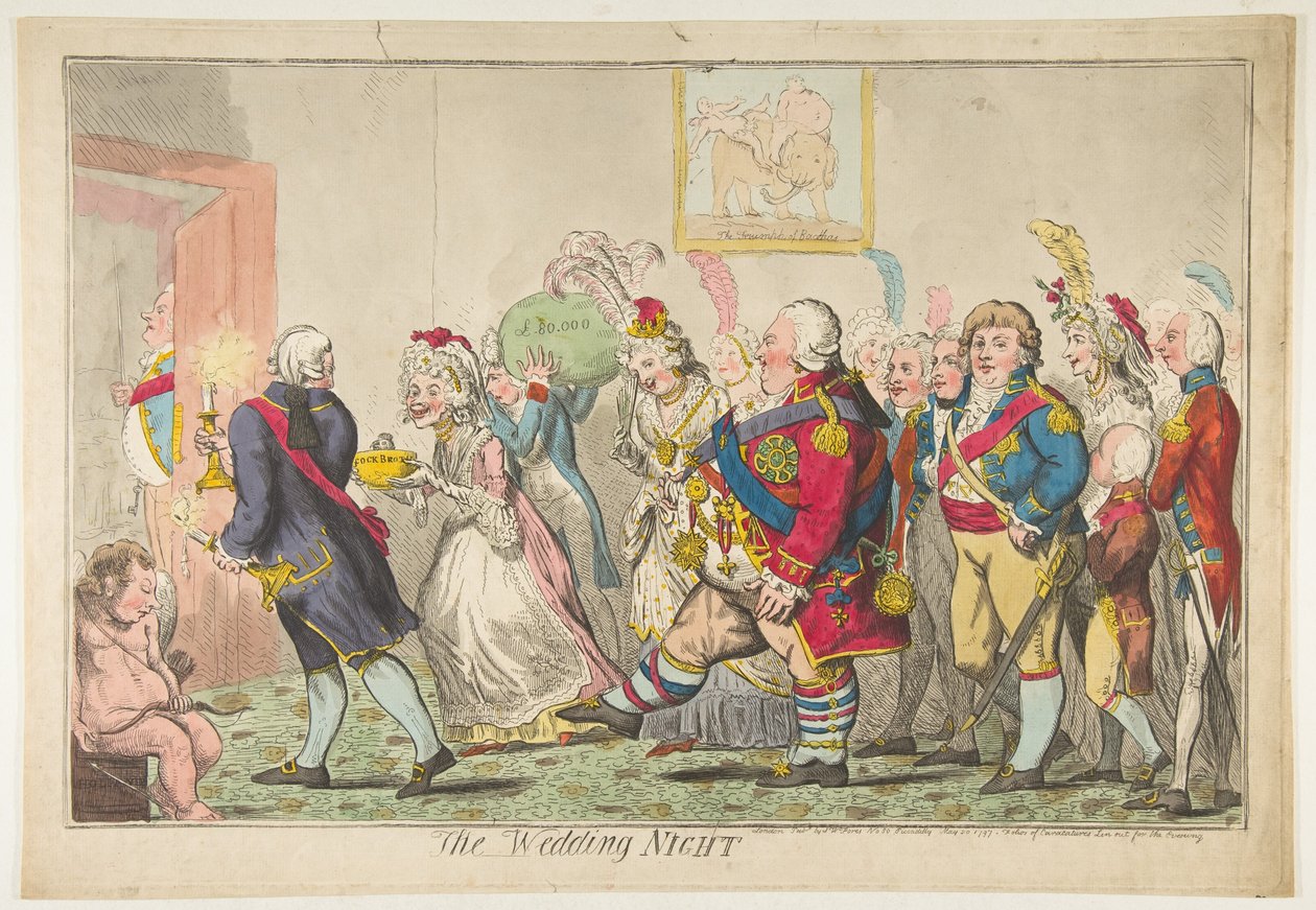 A Noite de Núpcias, 20 de maio de 1797. de Isaac Cruikshank
