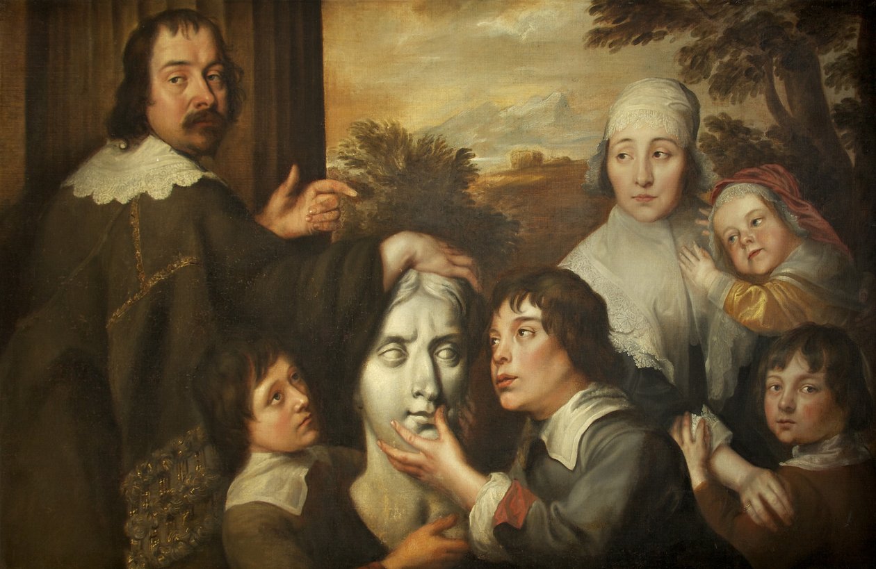 Grupo familiar (óleo sobre tela) de Isaac Fuller