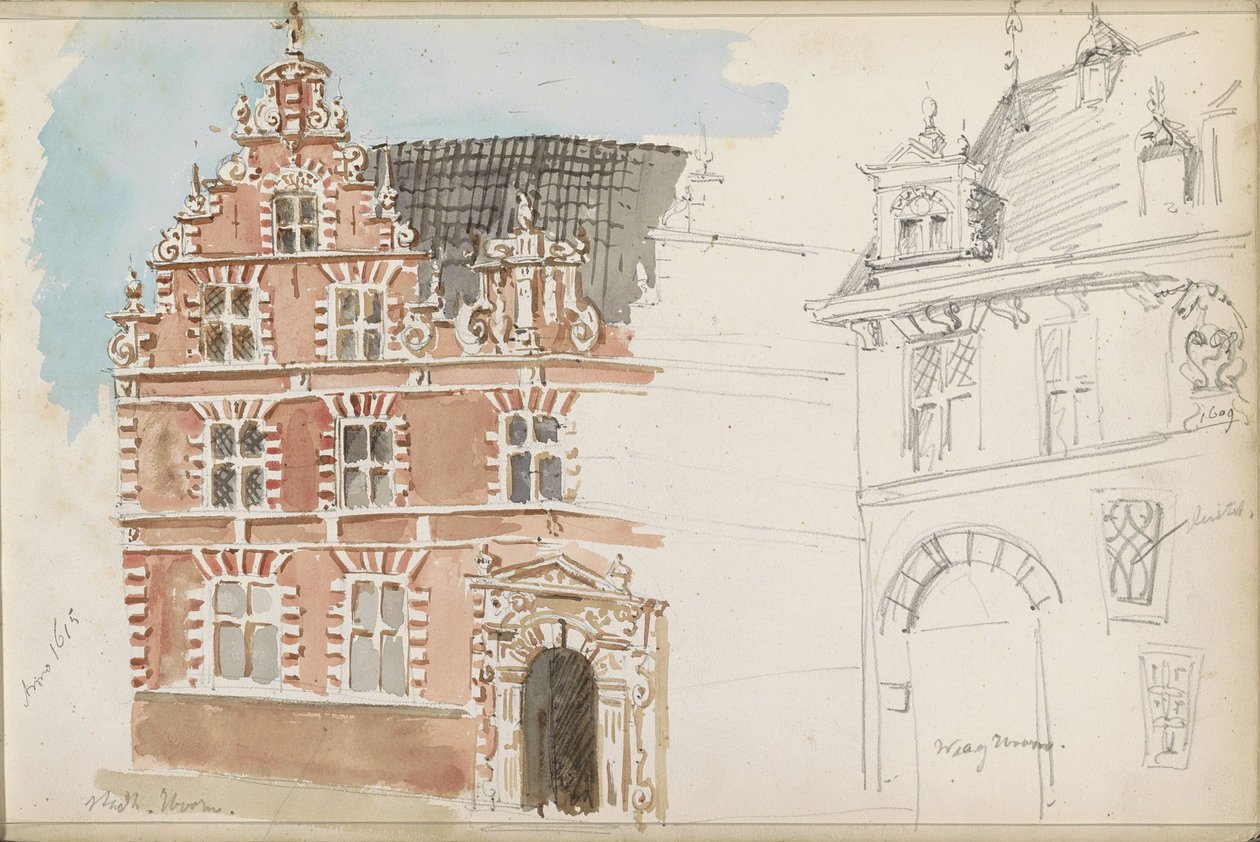 Câmara Municipal e Pesadaria em Hoorn de Isaac Gosschalk