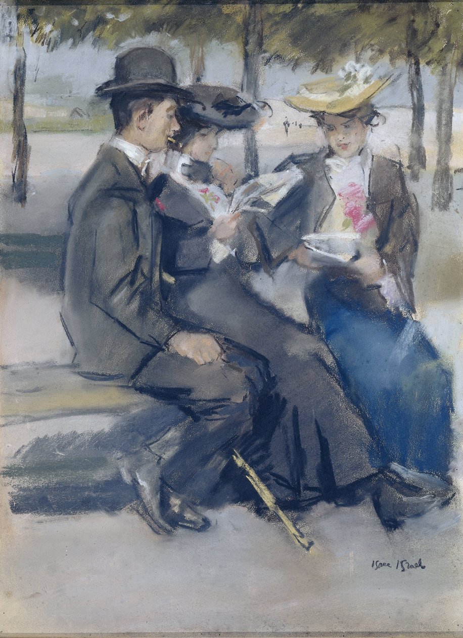 No Bois de Boulogne, perto de Paris de Isaac Israels (signed by artist)