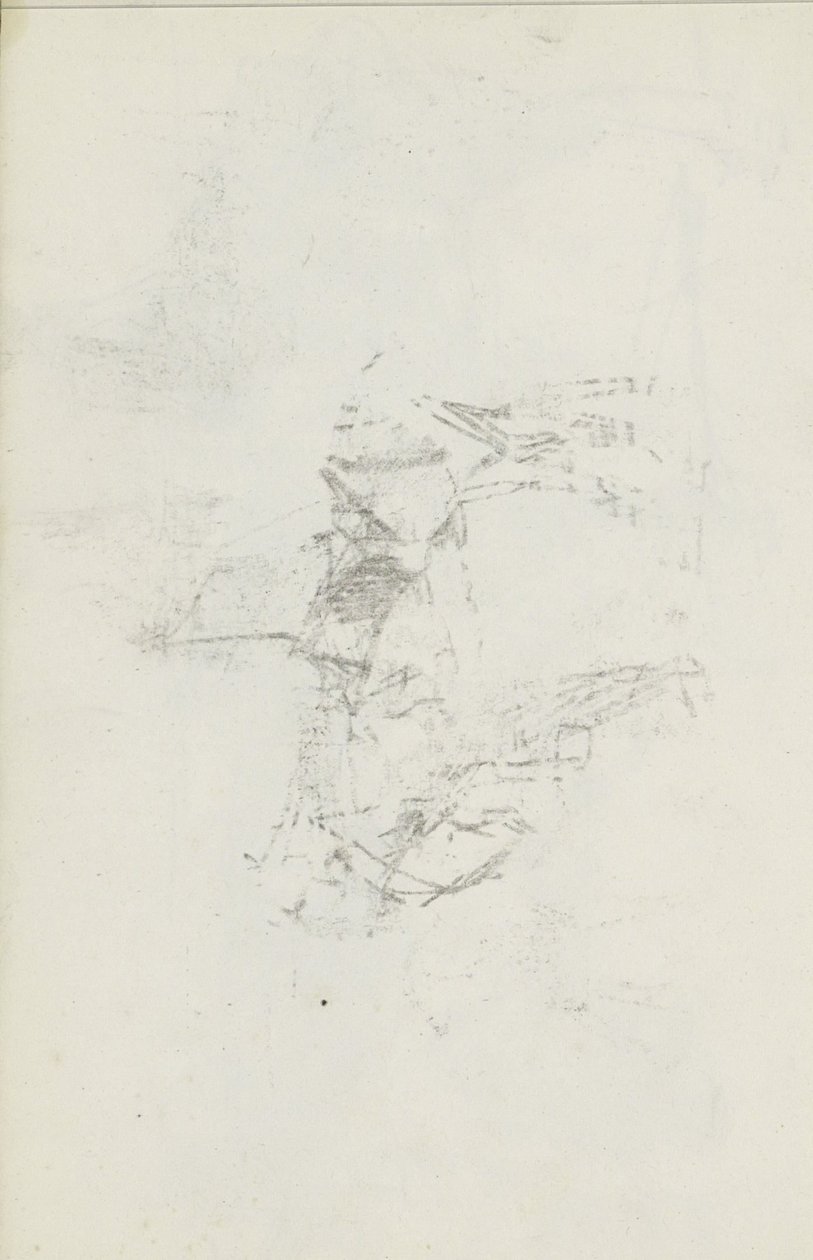 Abklatsch do desenho de giz na folha 8 reto de Isaac Israels