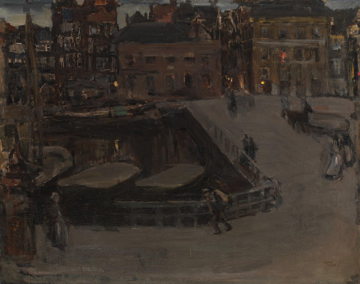 Damrak ao entardecer de Isaac Israels