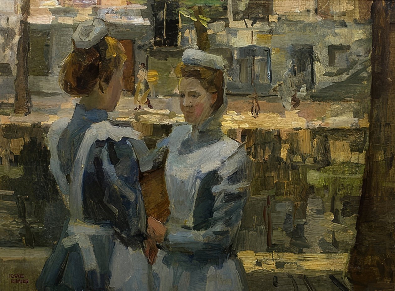 As empregadas no Leidsegracht de Isaac Israels