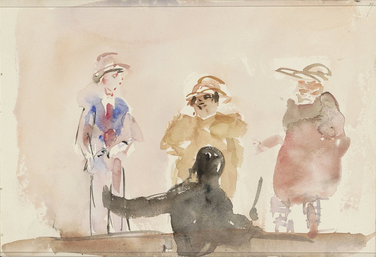 Três artistas em palco de Isaac Israels