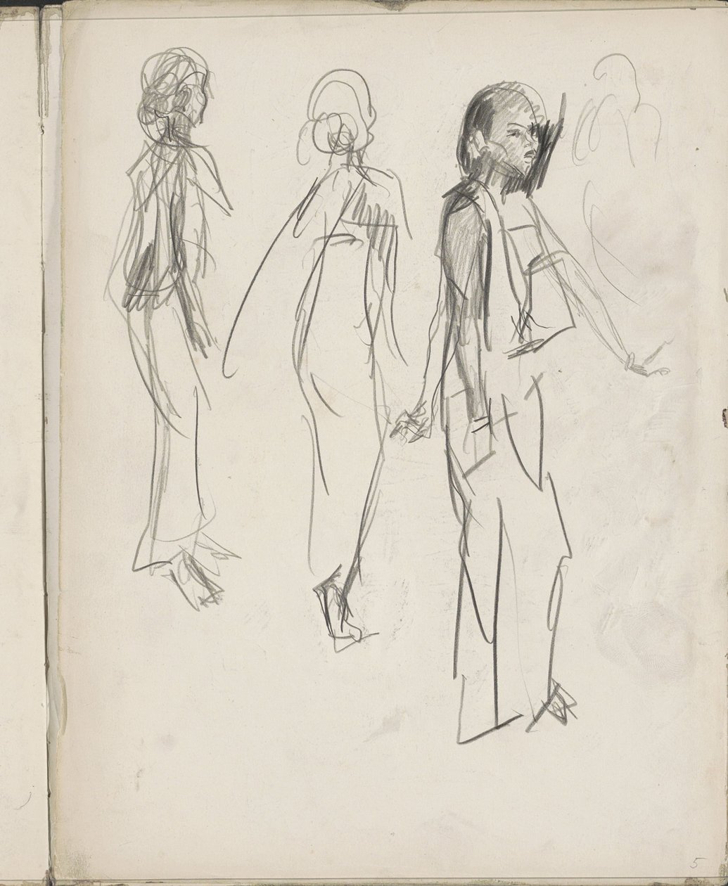 Três figuras indianas permanentes de Isaac Israels