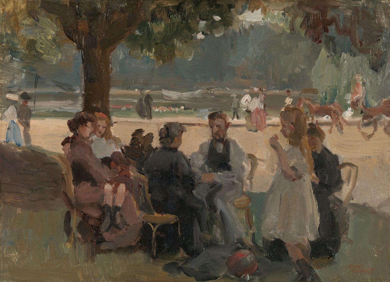 No Bois de Boulogne, perto de Paris de Isaac Israels