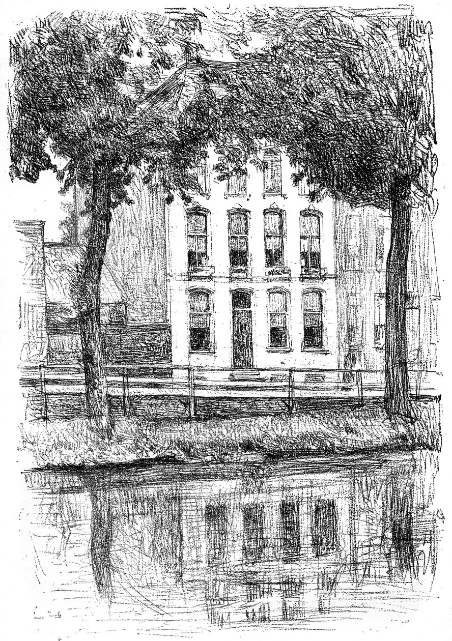 Casa de Israels, vista do parque, c1880-1882. de Isaac Israels