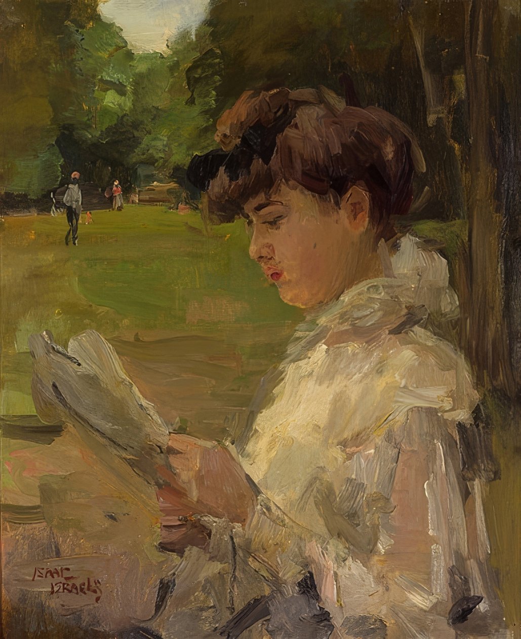 Menina de leitura. Por volta de 1906 de Isaac Israels
