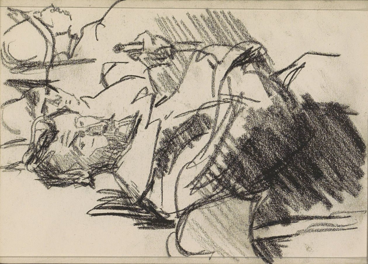 Homem barbudo e dois homens de armadura de Isaac Israels