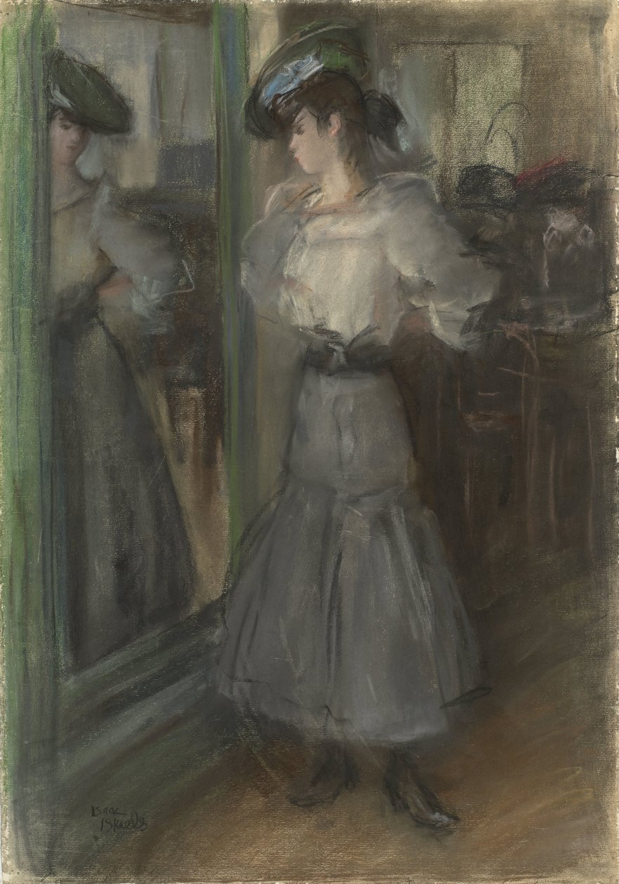 Garota na frente de um espelho de Isaac Israels