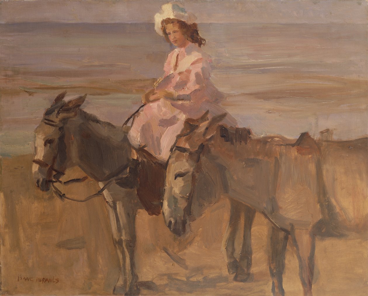 Na praia de Scheveningen (óleo sobre tela) de Isaac Israels