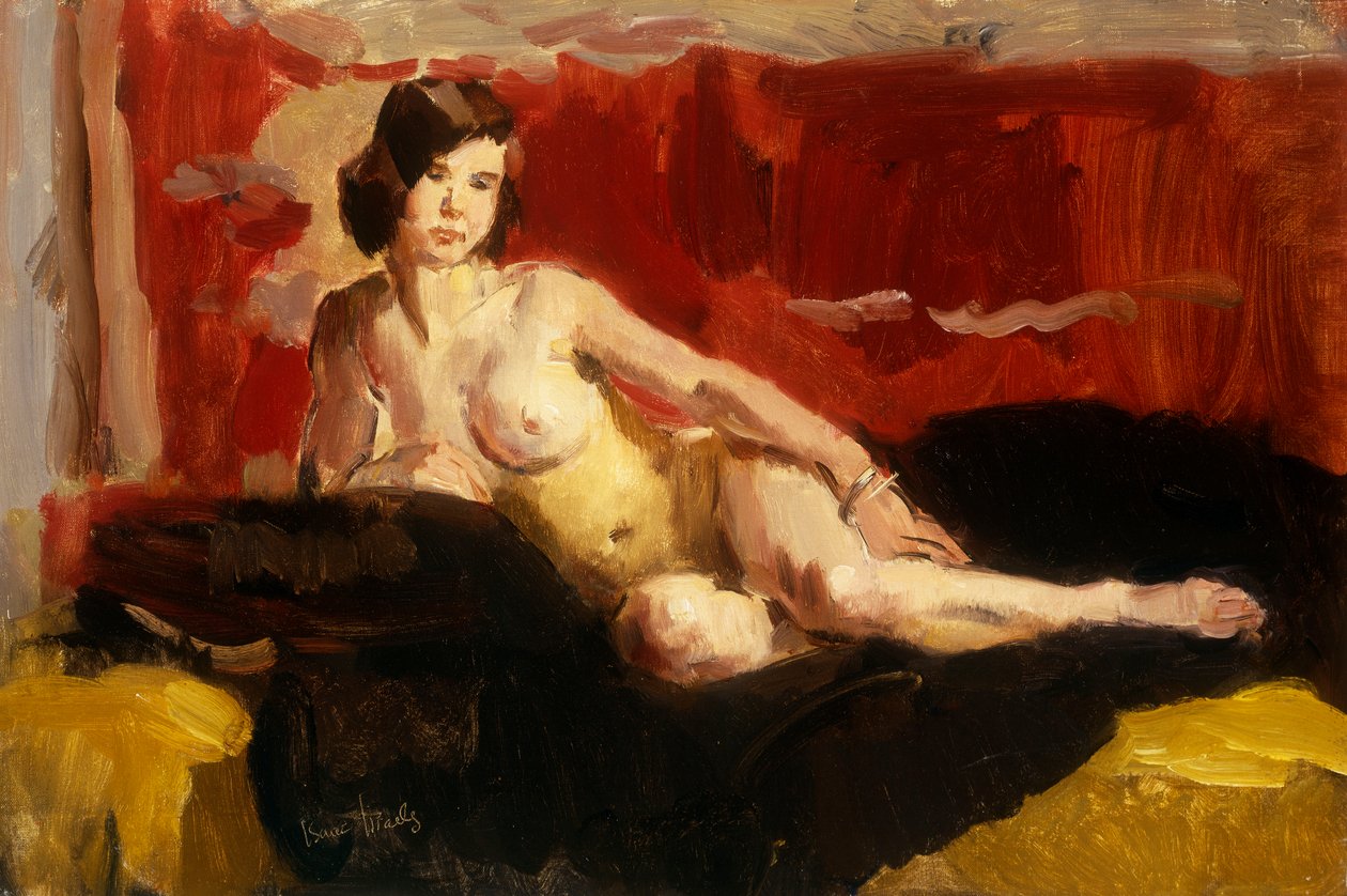 Nu reclinado (óleo sobre tela) de Isaac Israels