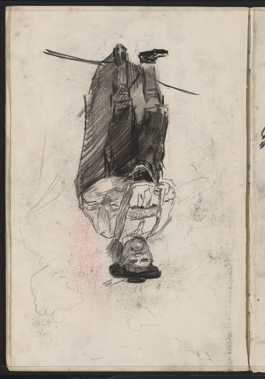 Homem de pé em traje bávaro de Isaac Israels