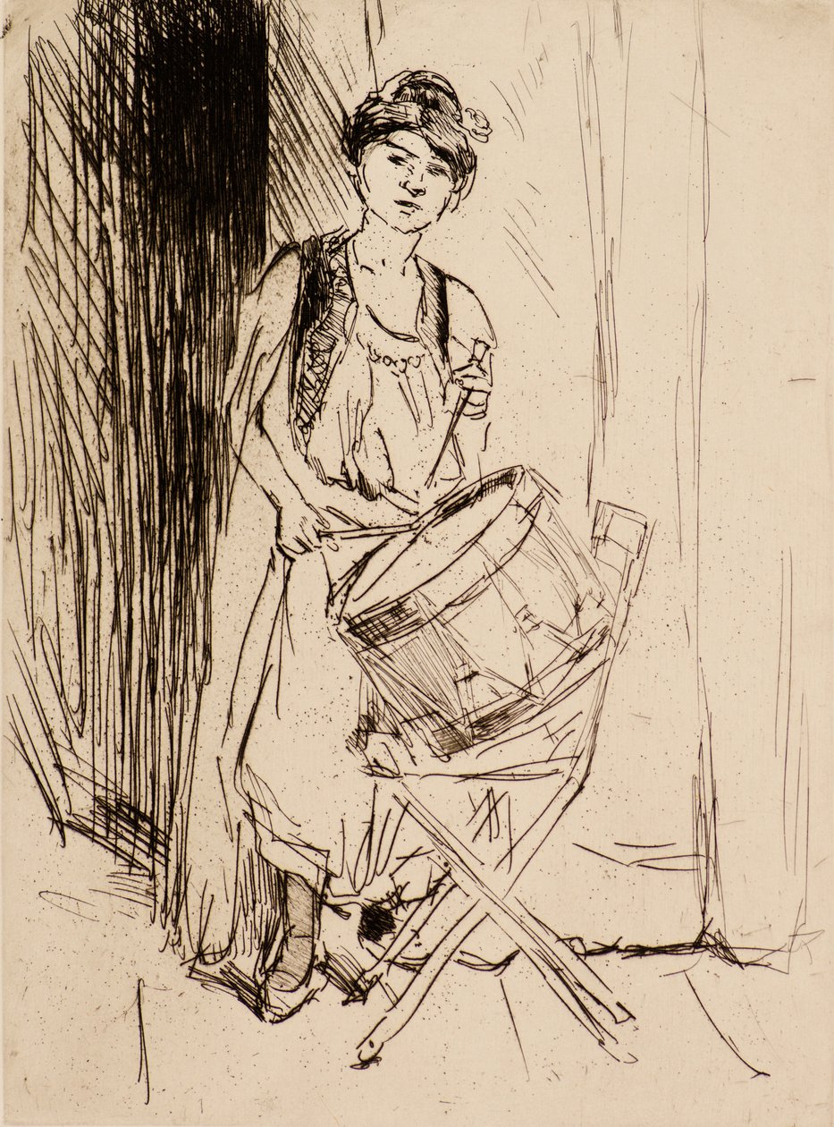 A Dama com o Tambor (gravura) de Isaac Israels
