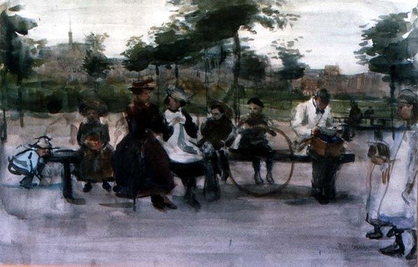 The Park Bench, Amsterdão de Isaac Israels