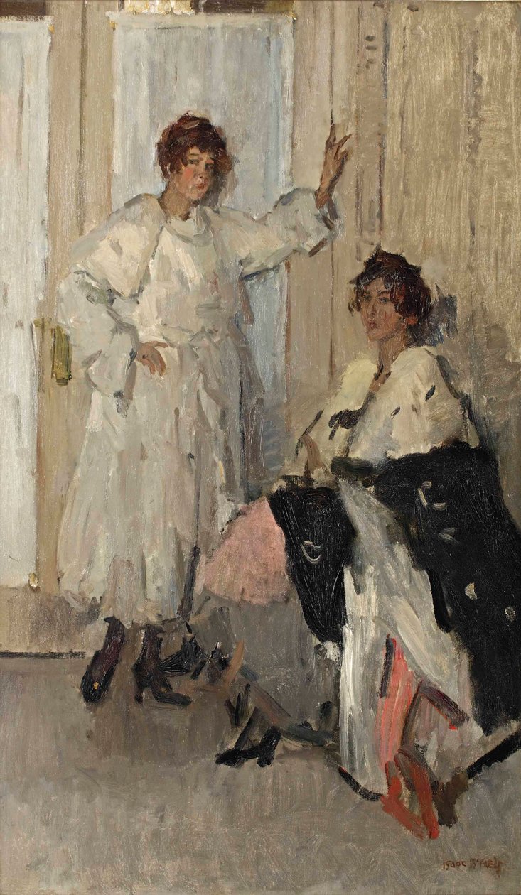 Os manequins Ippy e Gertie em Hirsch, Amsterdã, c.1915-17 (óleo sobre tela) de Isaac Israels