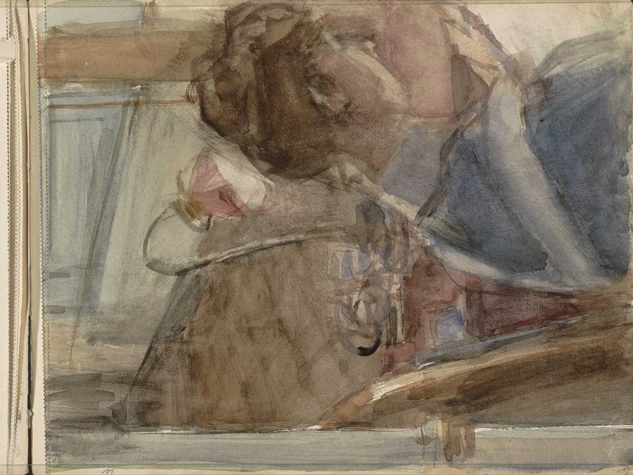 Mulher em uma mesa de Isaac Israels