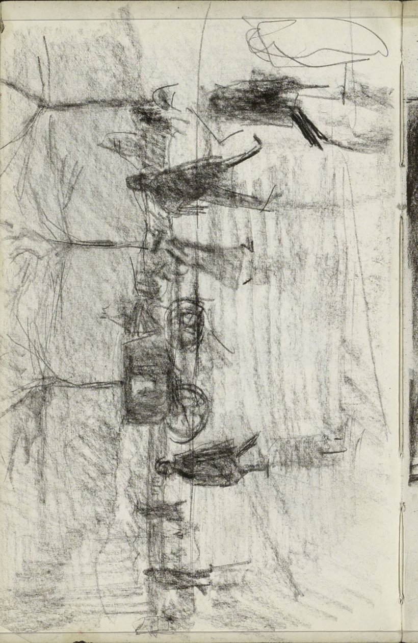 Figuras a pé e uma carruagem de Isaac Israels