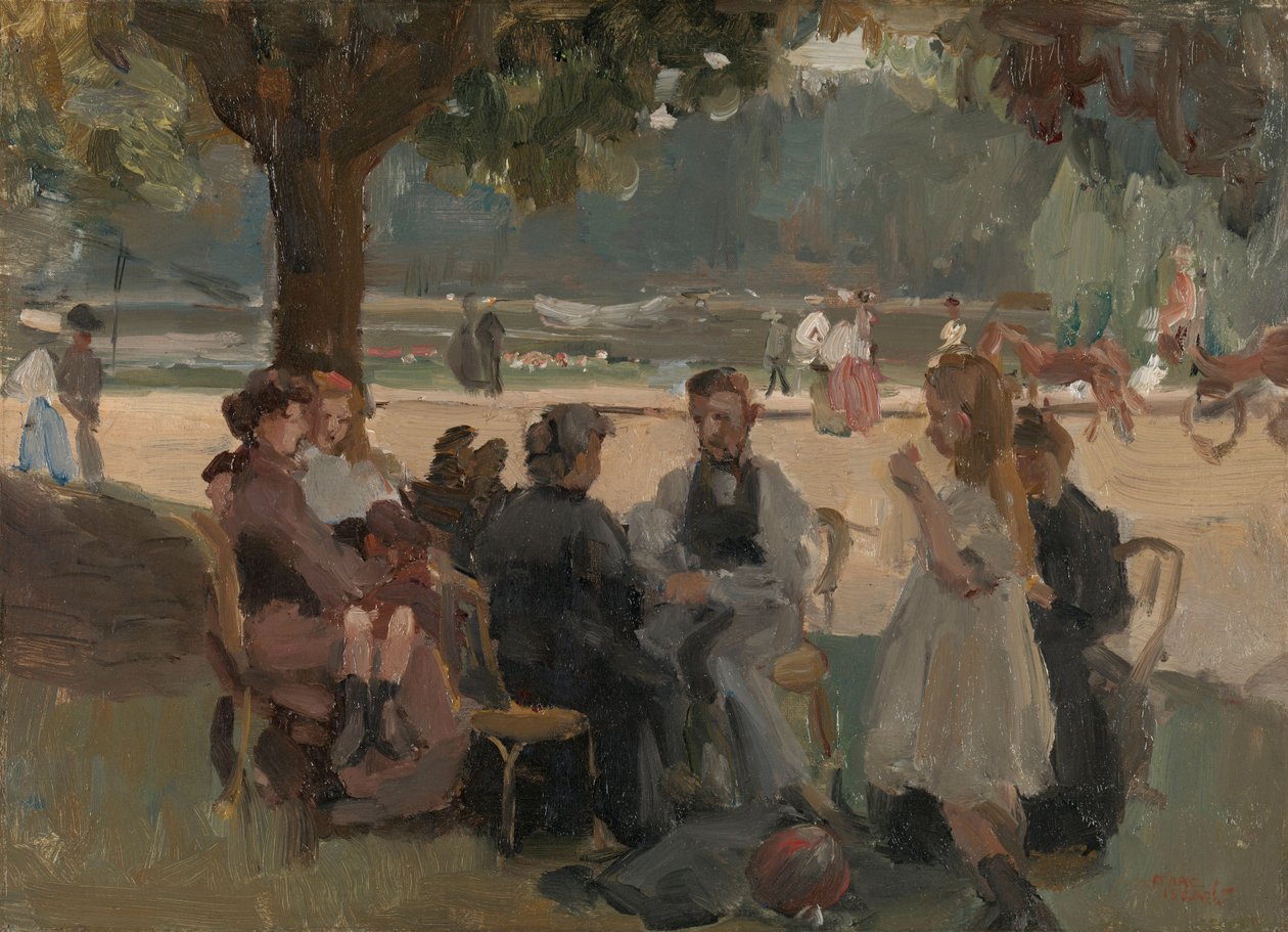 No Bois de Boulogne, perto de Paris de Isaac Israels