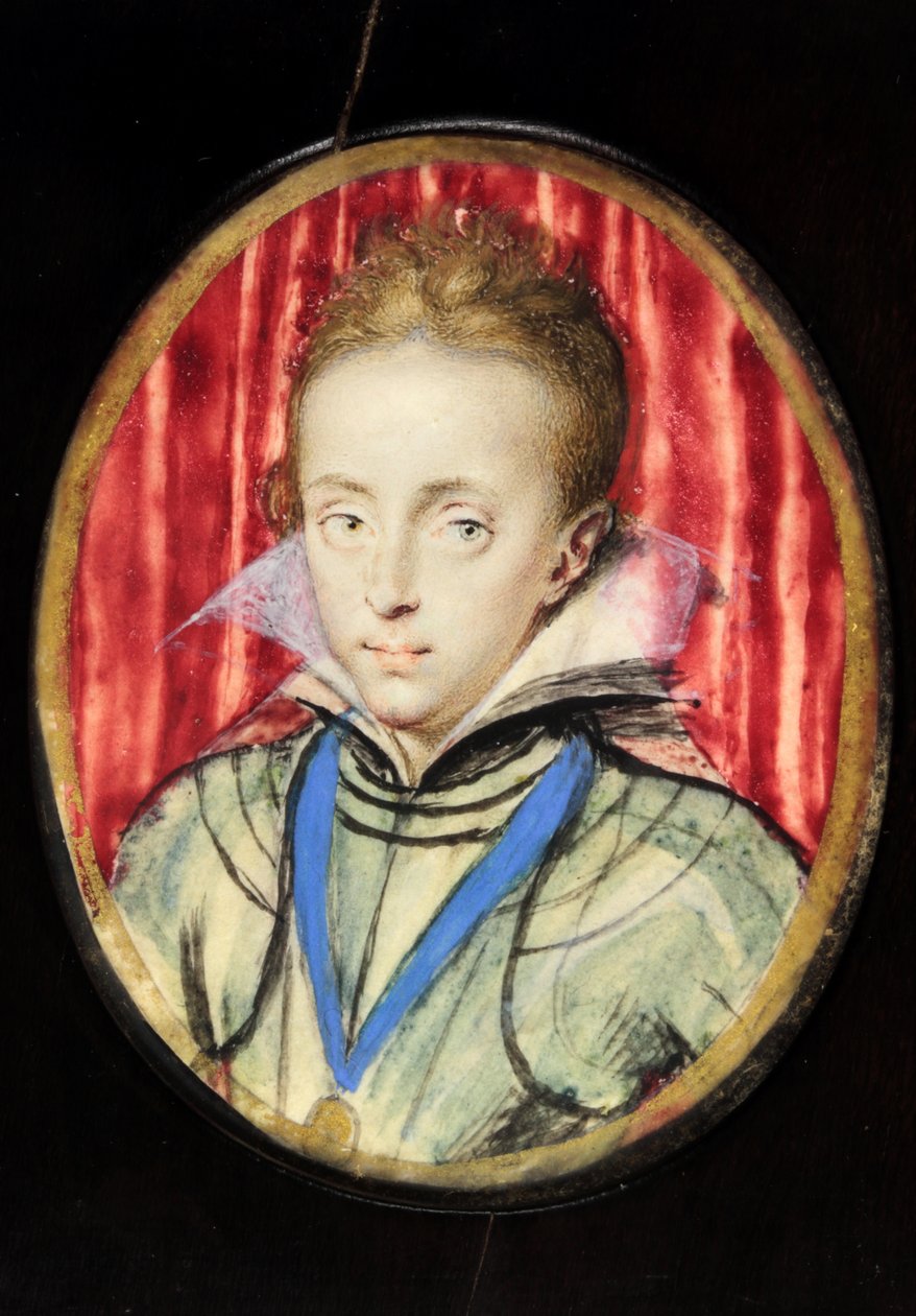 Carlos, Príncipe de Gales, mais tarde Rei Carlos I, c.1611 de Isaac Oliver