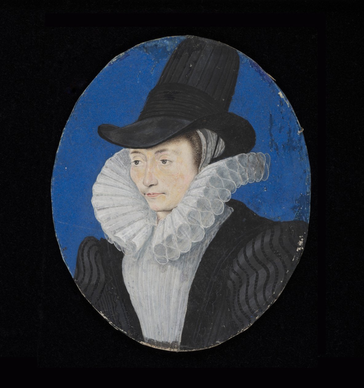 Miniatura de retrato de uma senhora desconhecida, c.1590 (wc em velino) de Isaac Oliver