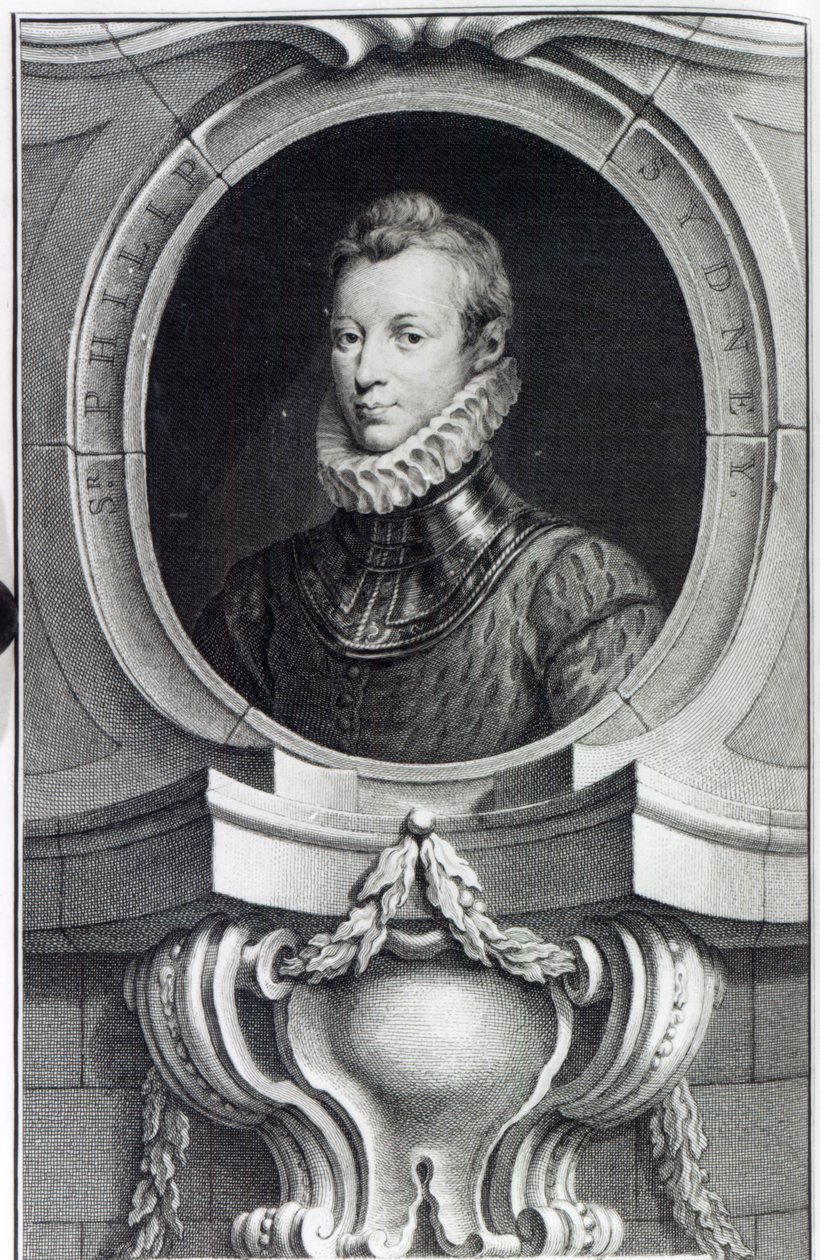 Sir Philip Sidney, gravado por Jacobus Houbraken, 1743 de Isaac Oliver