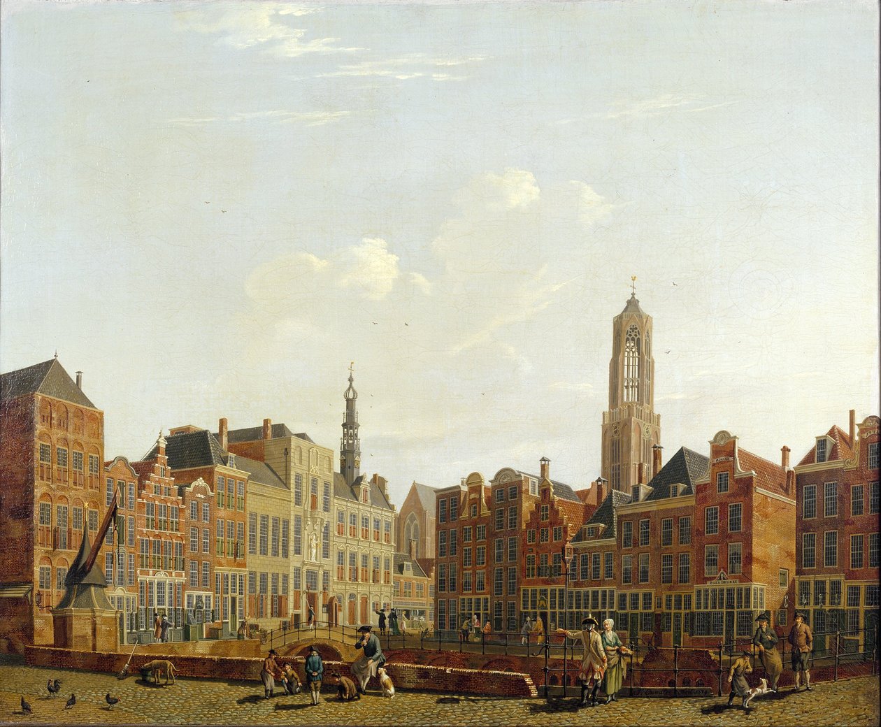 Ponte da Câmara Municipal de Utrecht e arredores de Isaac Ouwater